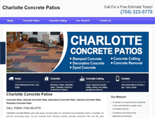Tablet Screenshot of charlotteconcretepatios.com